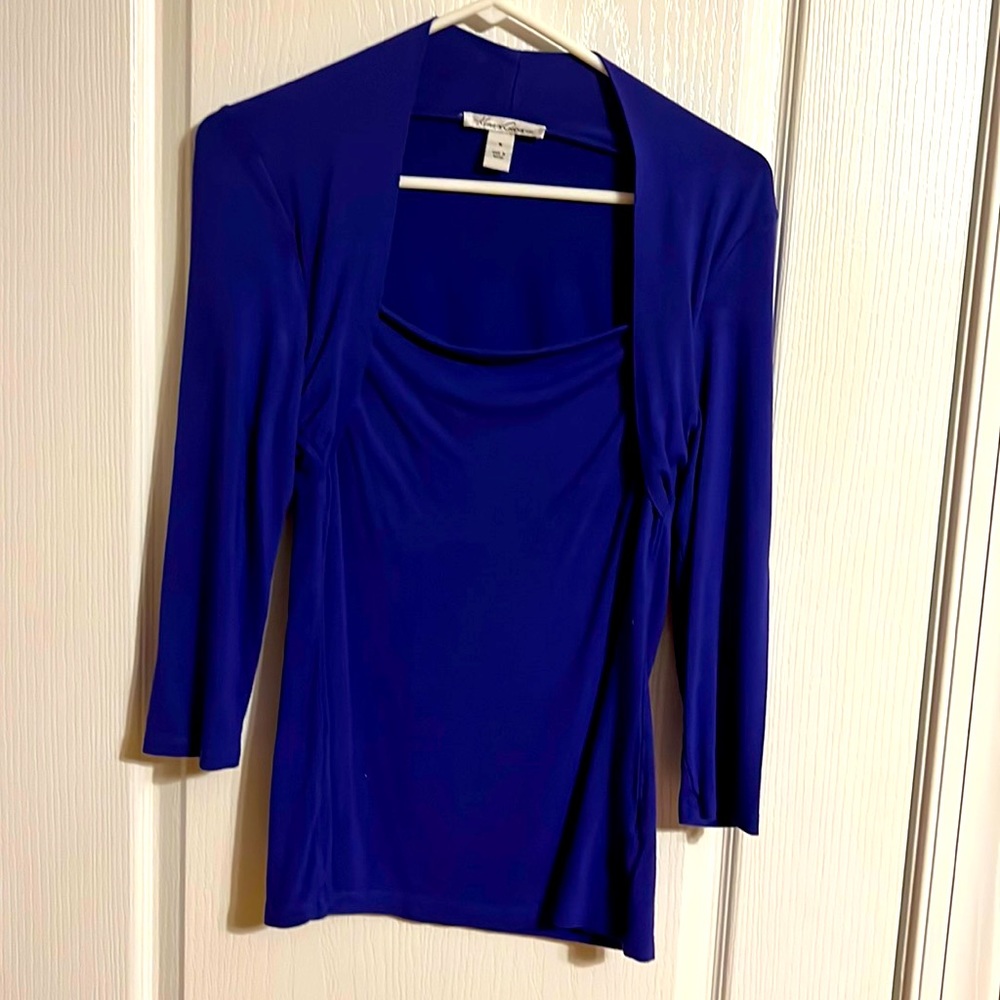 Kenneth Cole royal blue soft rayon spandex top